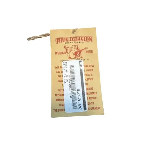 NWT Vintage Y2K True Religion Joey Lowrise Bootcut Black Jeans w/ Crystals 27 - Picture 7 of 7